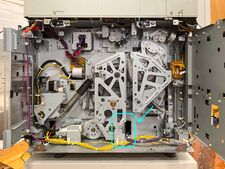 The back of the machine, with the area to check highlighted.